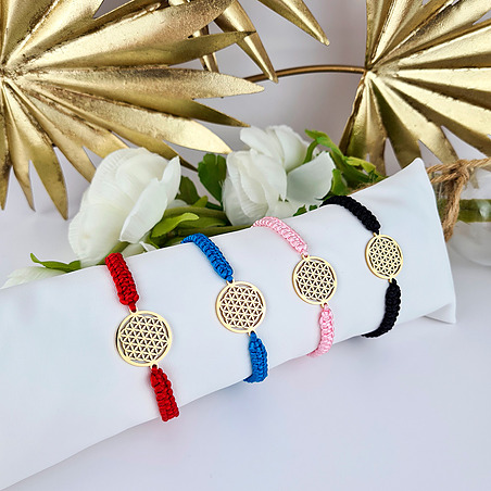 Bracciale Fiore della Vita in macramè