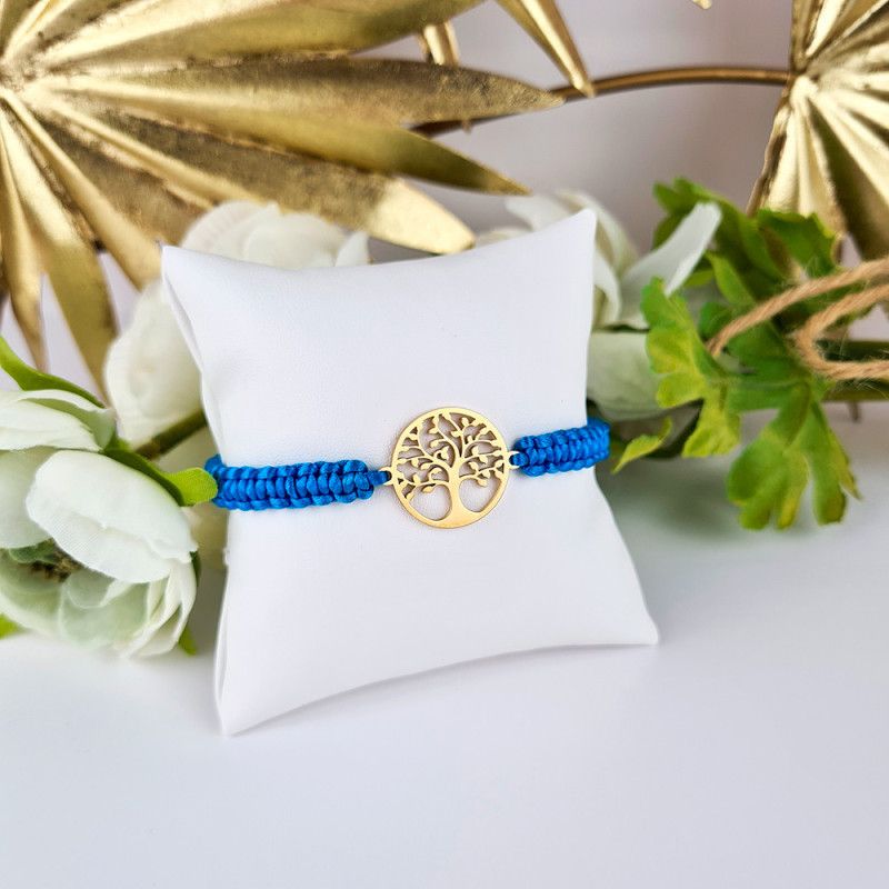 Makramee Lebensbaum Armband