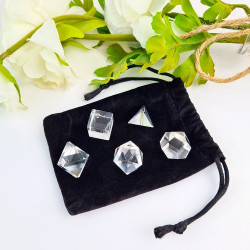 5 Platonische Körper aus Bergkristall