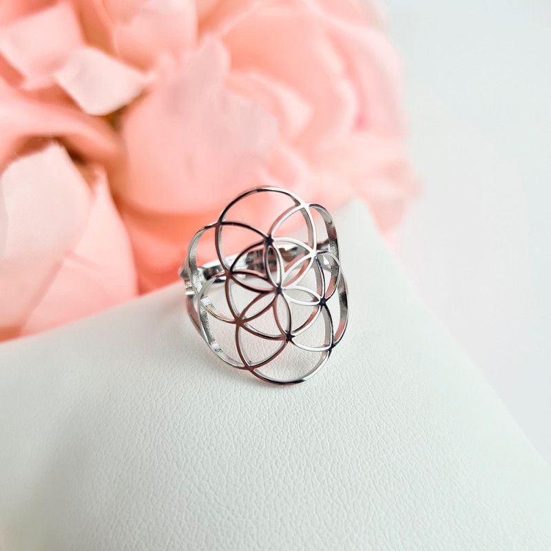 Verstellbarer Samen-des-Lebens-Ring