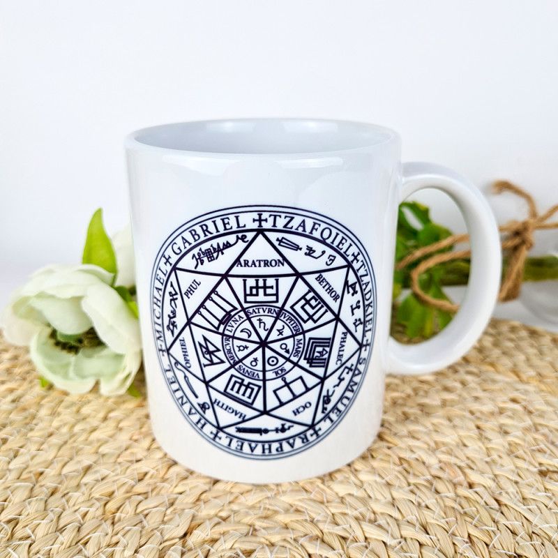 Tasse Siegel der 7 Erzengel weiß