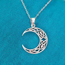 Silver moon necklace