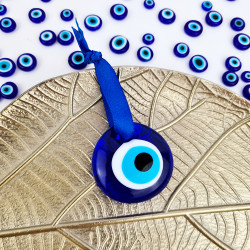 Round Turkish blue evil eye