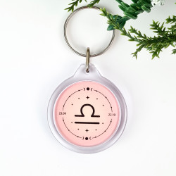 Libra zodiac sign Keychain