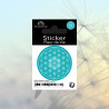 Sticker autocollant Fleur de Vie turquoise