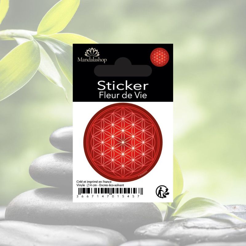 Red Flower of Life sticker