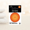 Sticker autocollant Fleur de Vie orange