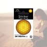 Sticker adesivo Fiore della Vita gialla