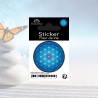 Sticker autocollant Fleur de Vie bleue