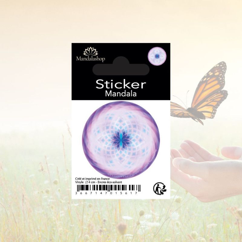 Mandala sticker of letting go of what causes suffering