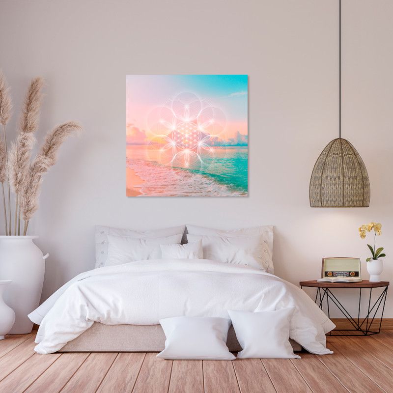 Flower of Life canvas Camellia