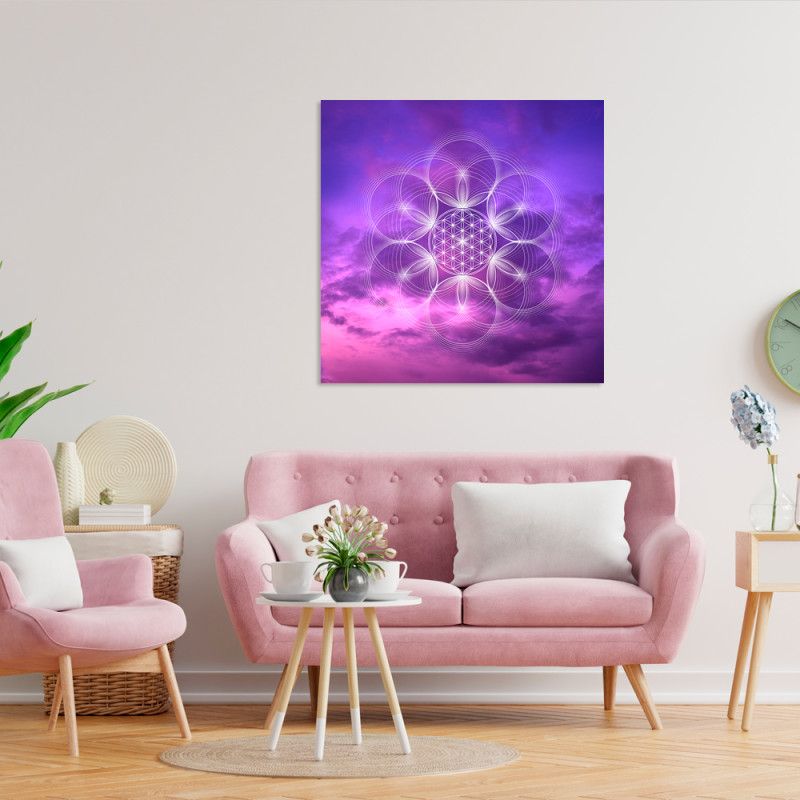 Flower of Life canvas Violetas