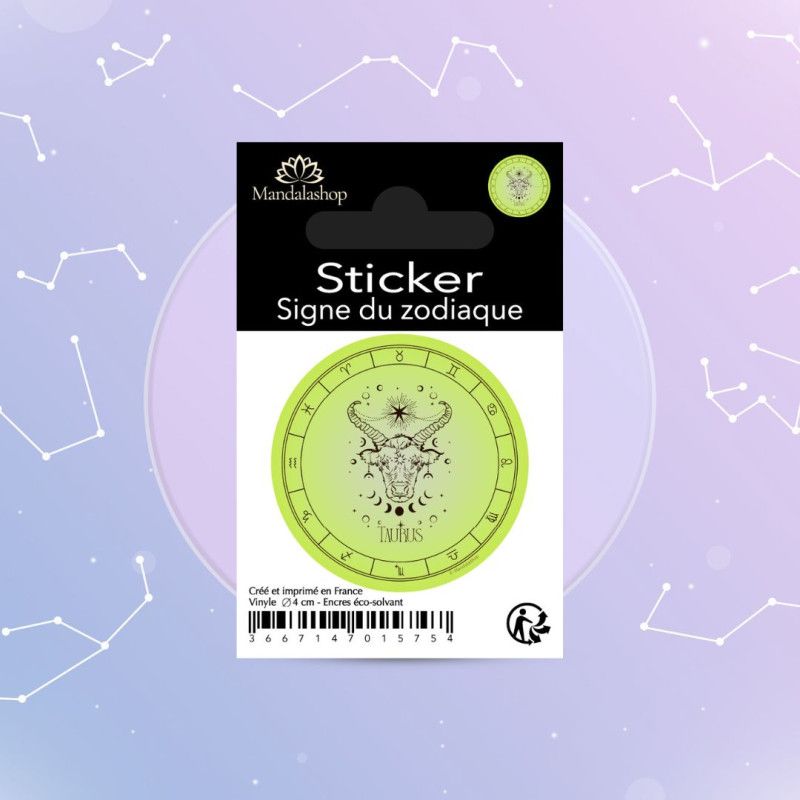 Taurus zodiac sign sticker