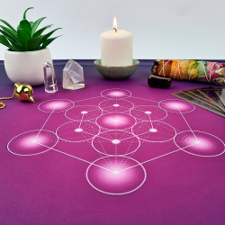 Tapete de cartas 60x60 cm satinado – Cubo de Metatrón