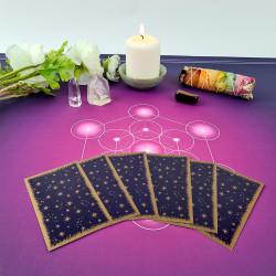 Tarot-Tischdecke Metatron-Würfel 60x60 cm