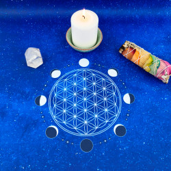 Tarot-Tischdecke Blume des Lebens – 60x60 cm