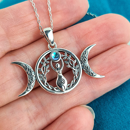 Dreifachmond Anhänger Silber