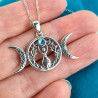 Triple Moon Goddess pendant