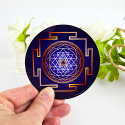 Harmonisierungsdisk Sri Yantra Blau