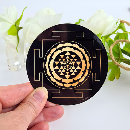 Harmonisierungsdisk Sri Yantra Schwarz