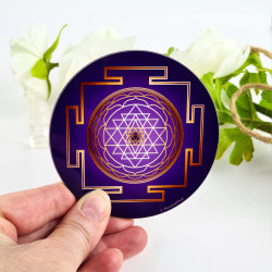 Disco armonizzante Sri Yantra viola