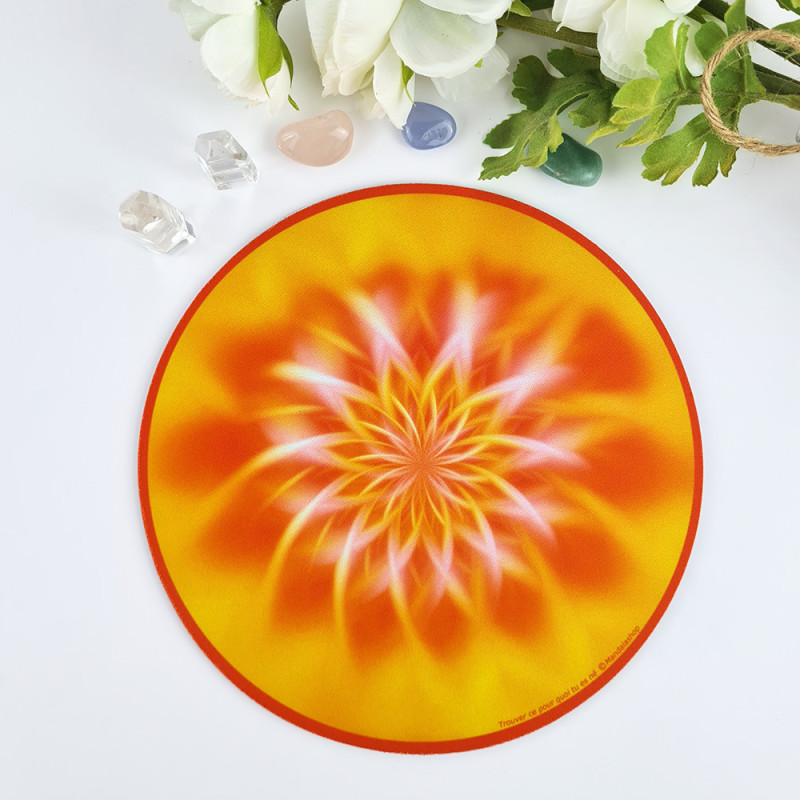 Tapis de souris rond Mandala pour trouver ce pour quoi tu es né