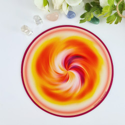 Tapis de souris rond Mandala de l'enthousiasme