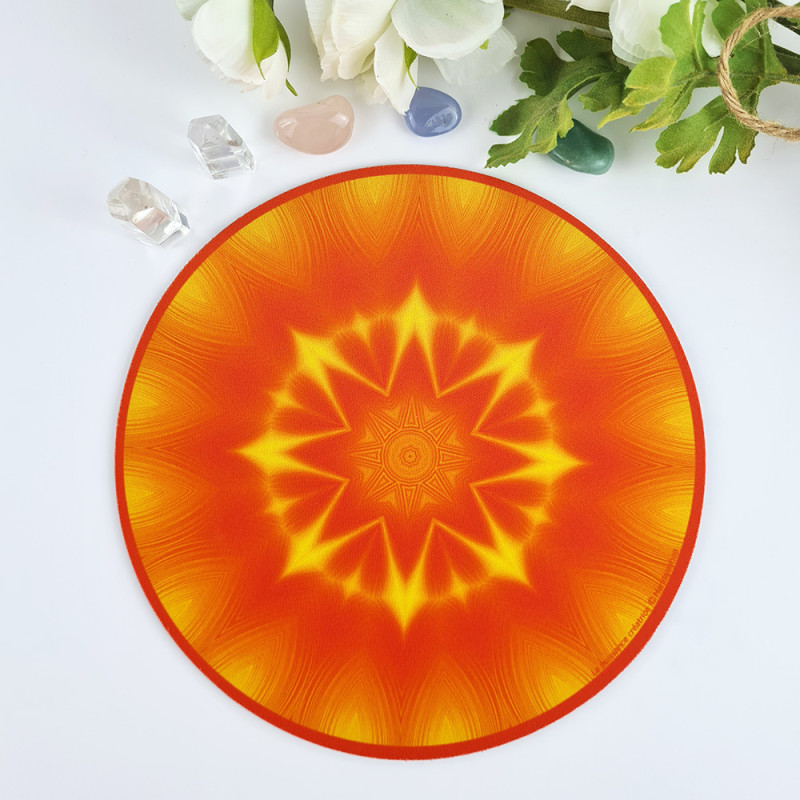 Tapis de souris rond Mandala de la puissance créatrice
