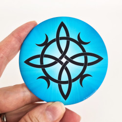 Imán soft touch Nudo de bruja azul