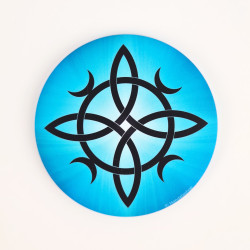 Imán soft touch Nudo de bruja azul