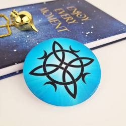 Magnet Hexenknoten blau