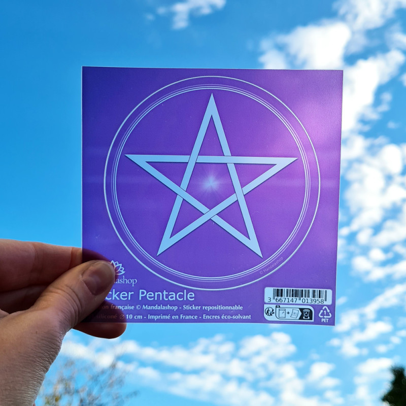Vinilo para ventana Pentáculo purpura