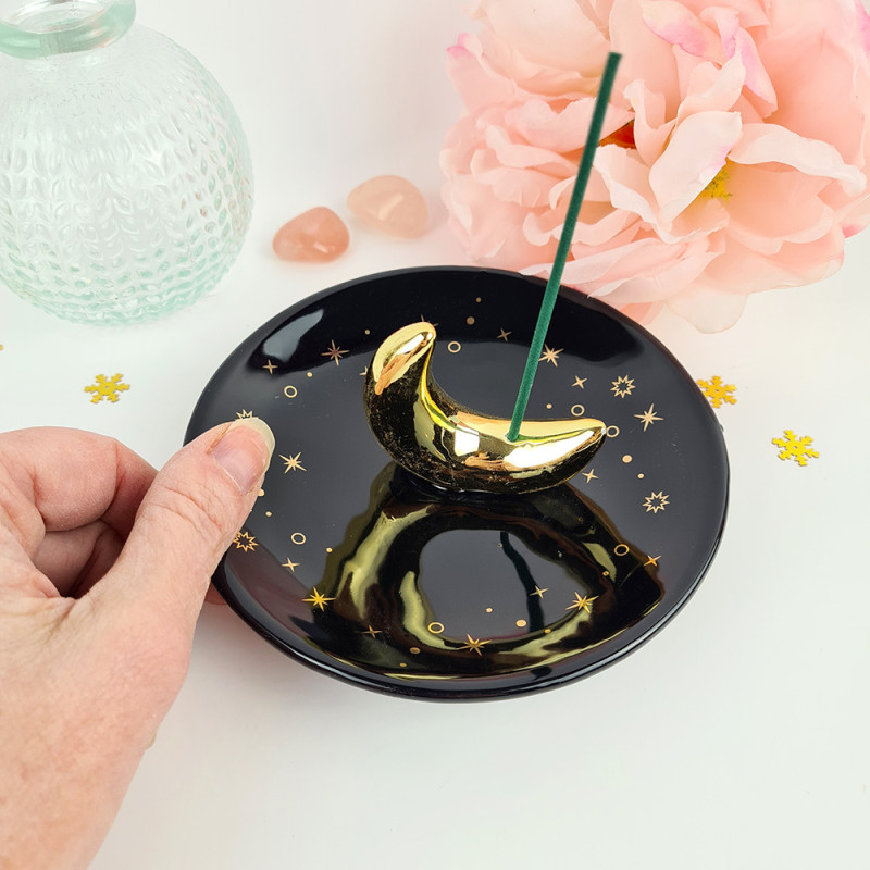 Räucherstäbchenhalter Goldener Mond