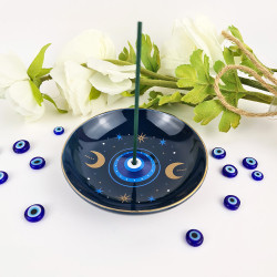 Porte encens oeil bleu