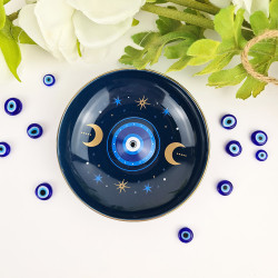 Porta incienso Ojo turco azul