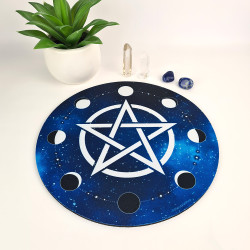 Tapis de souris Pentacle phases de la lune