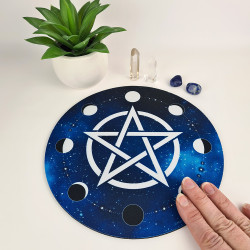 Alfombrilla de ratón Pentáculo & fases lunares