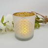 Teelichthalter Blume des Lebens – Gold innen