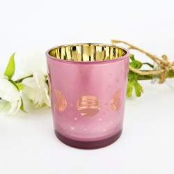 Moon Phases Tealight Holder – Rose Interior