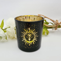 Moon & Sun Tealight Holder – Gold Interior
