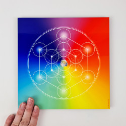 Plateau dynamisant Cube de Métatron 7 rayons