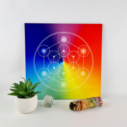 Plateau dynamisant Cube de Métatron 7 rayons