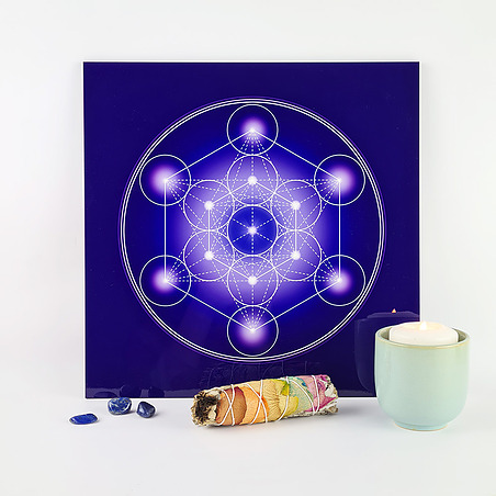 Plateau dynamisant Cube de Métatron (couleurs des chakras)