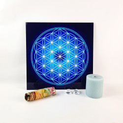 Flower of Life energising tray (chakras' colours)