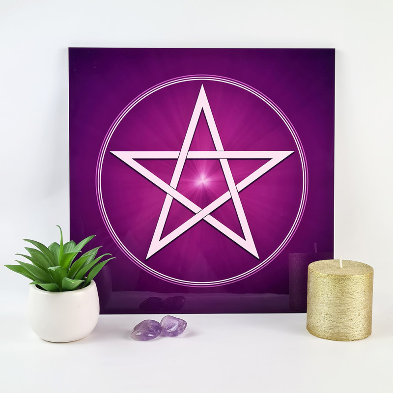 Plateau dynamisant Pentagramme violet
