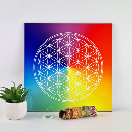 7 chakra Flower of Life energising tray