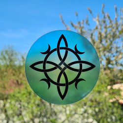 Fensteraufkleber Hexenknoten blau
