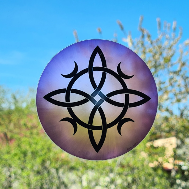 Sticker vitre Noeud de sorcière violet