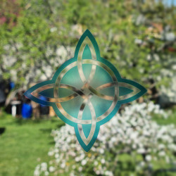 Fensteraufkleber Hexenknoten blau durchbrochen