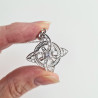Pendentif noeud de sorcière zircon améthyste
